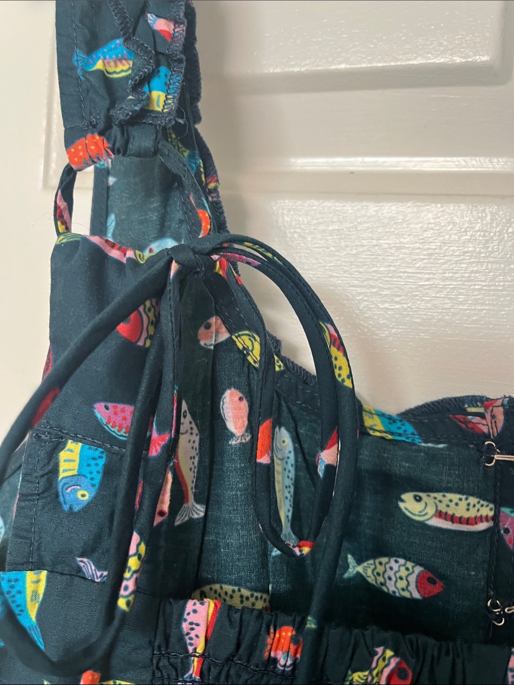 Free People Navy Fish Print Tank and Short set - Picture 6 of 8